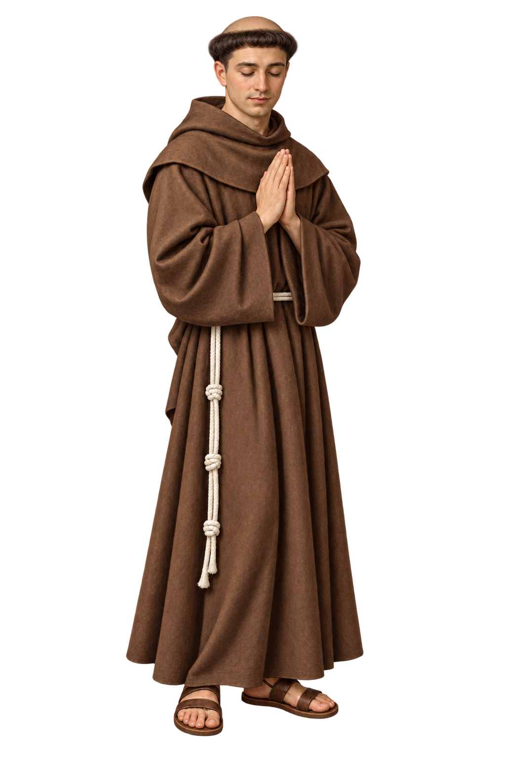 Saint Anthony of Padua in prayer.