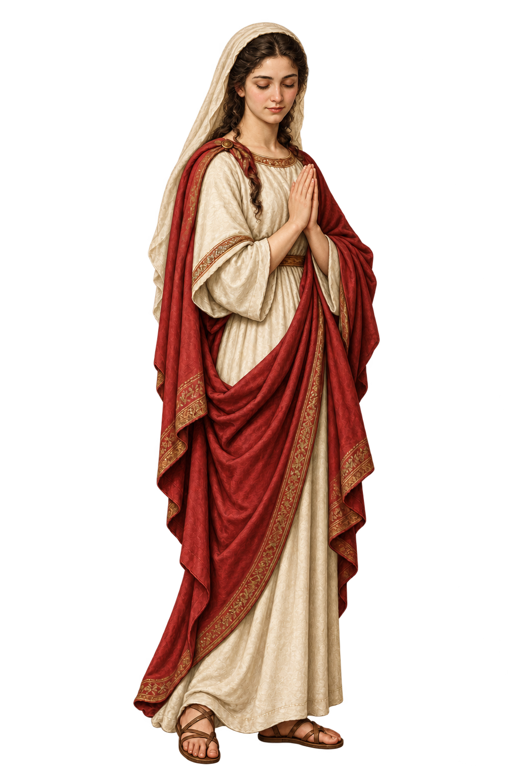 Saint Cecilia in prayer.