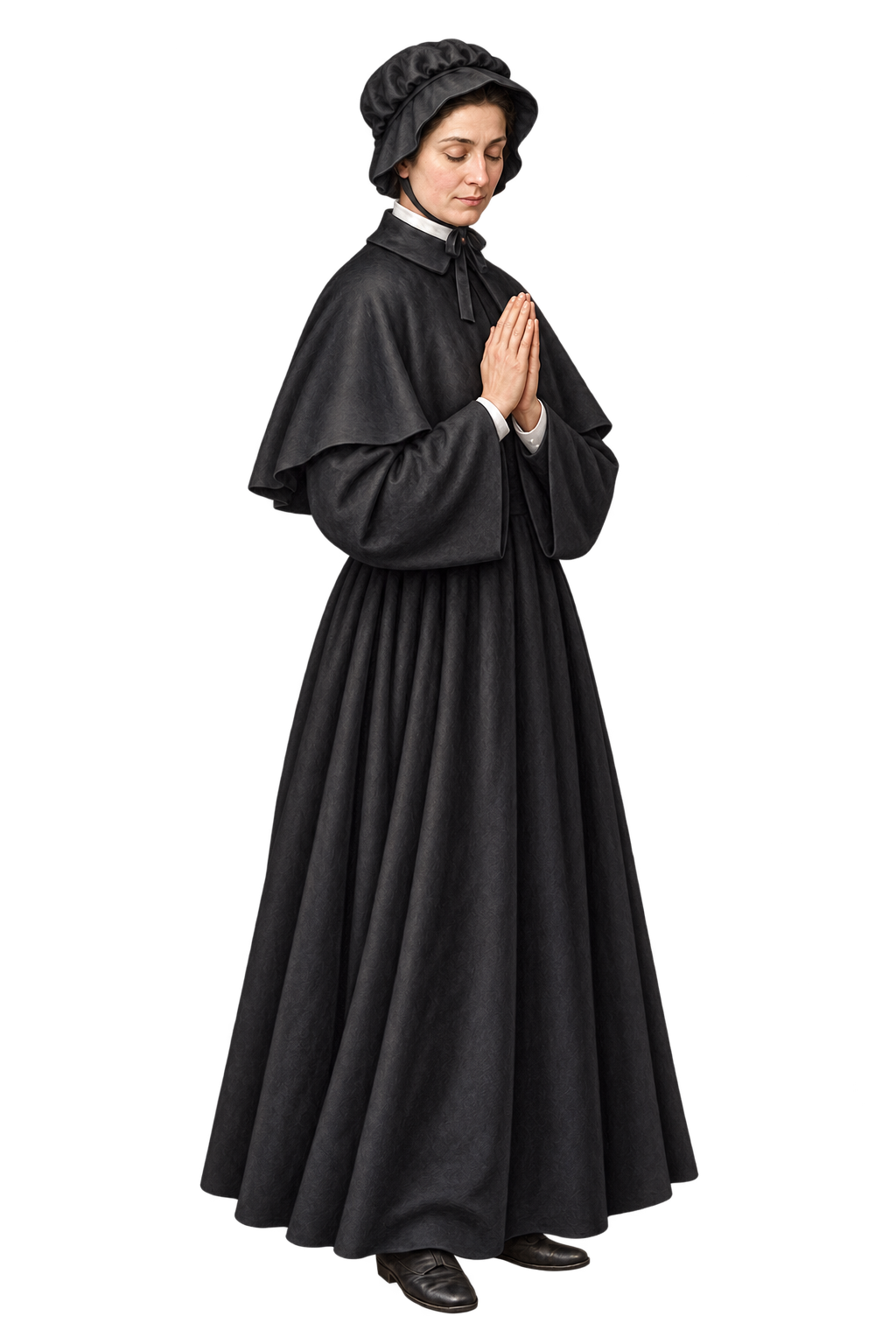 Saint Elizabeth Ann Seton in prayer.