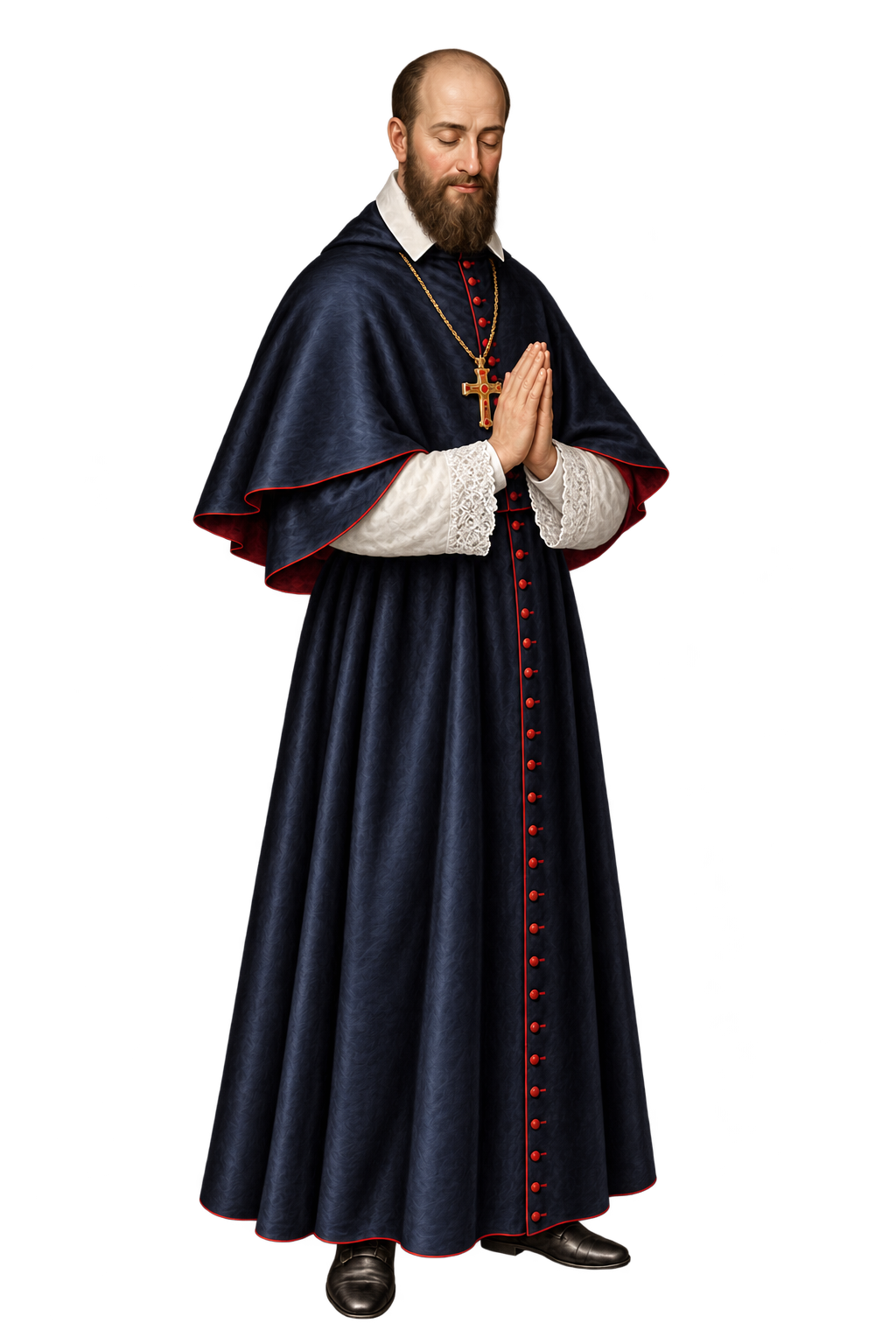 Saint Francis de Sales in prayer.