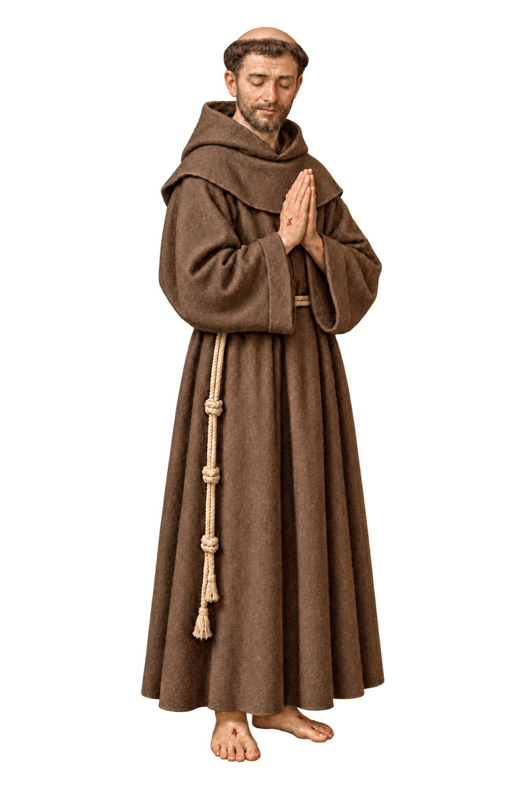 Saint Francis of Assisi in prayer.