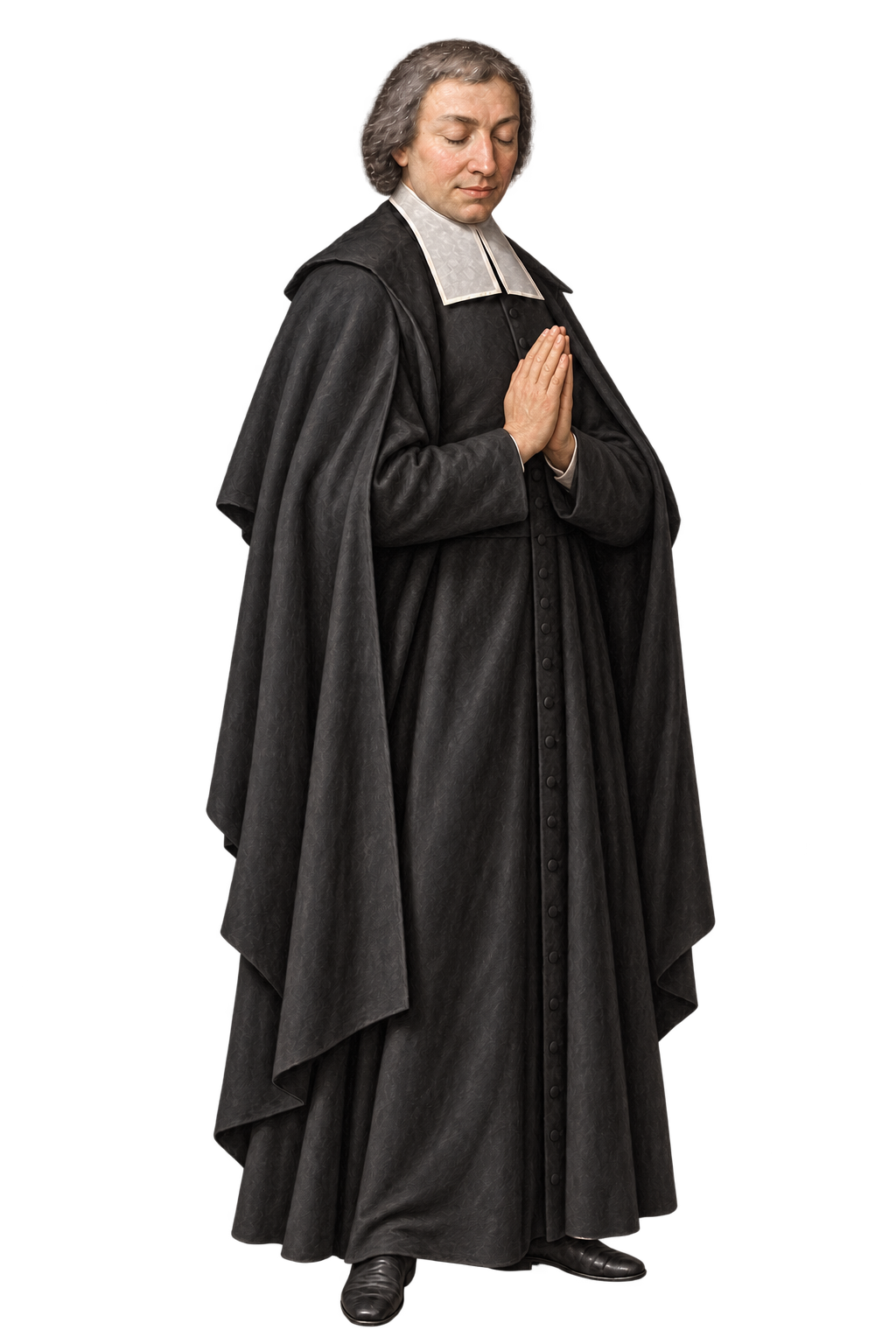 Saint John Baptist de La Salle in prayer.
