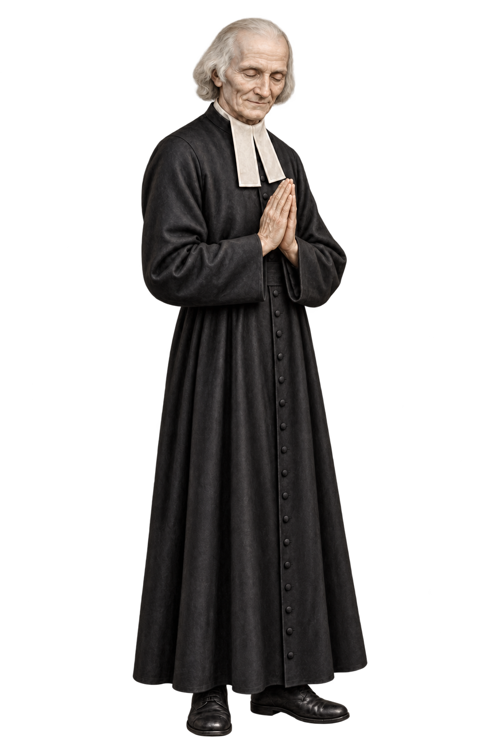 Saint John Vianney in prayer.