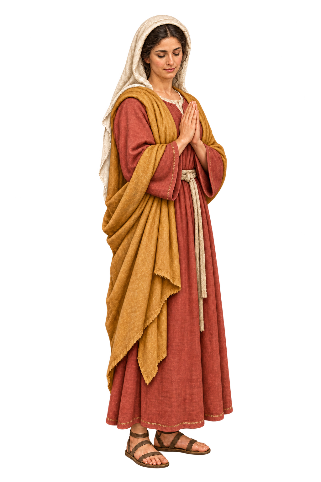 Saint Martha in prayer.