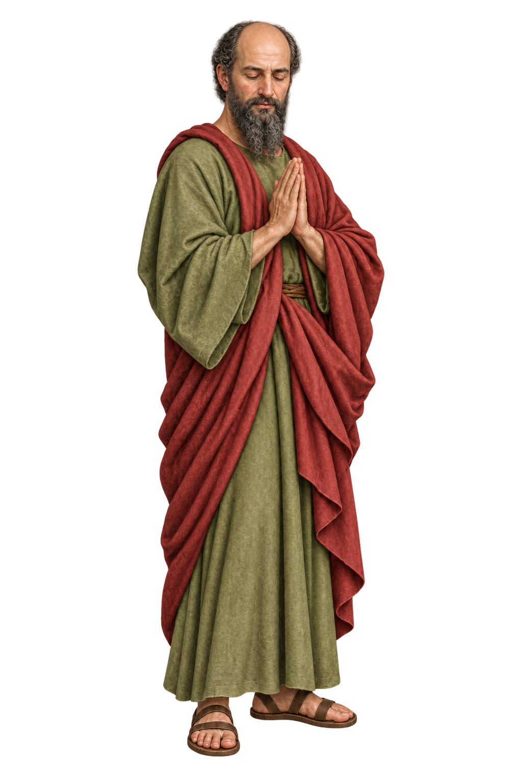 Saint Paul the Apostle in prayer.