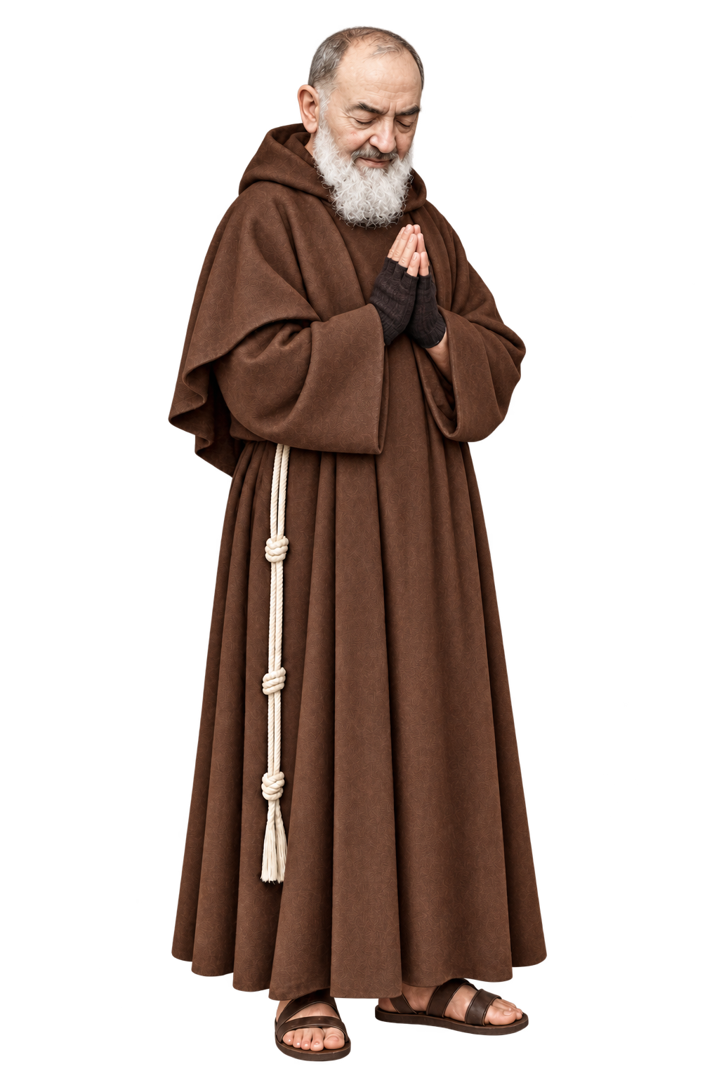 Saint Padre Pio in prayer.