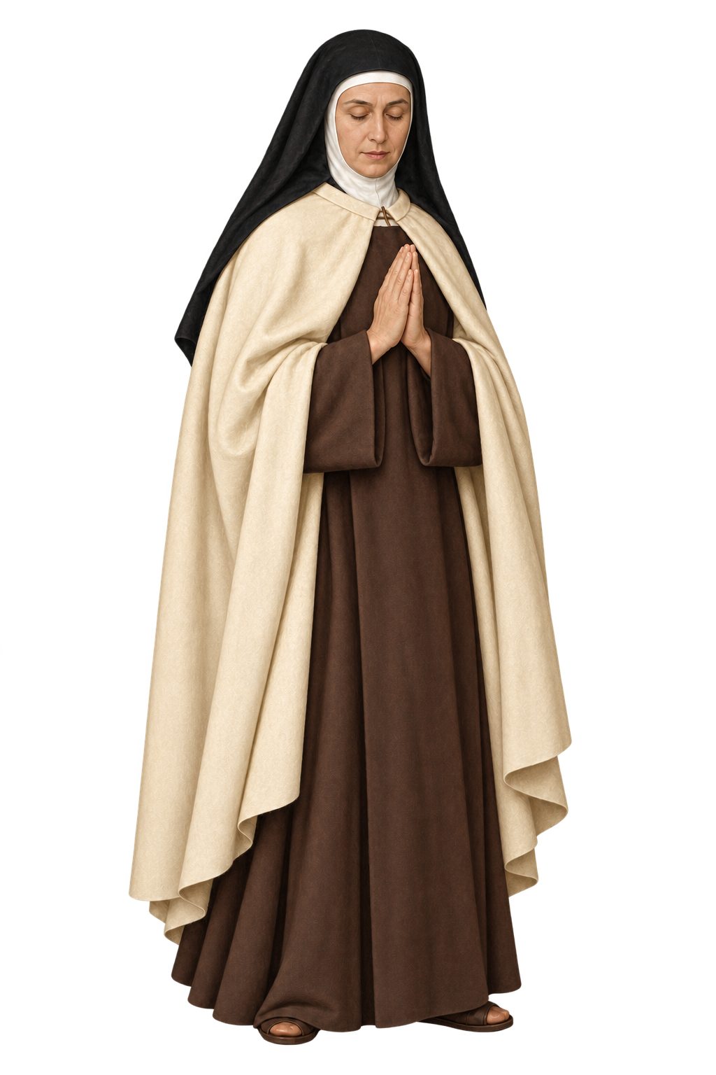 Saint Teresa of Ávila in prayer.