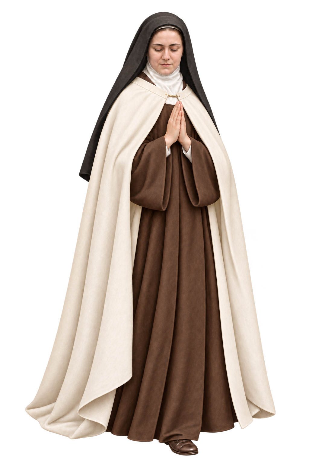 Saint Thérèse of Lisieux in prayer.